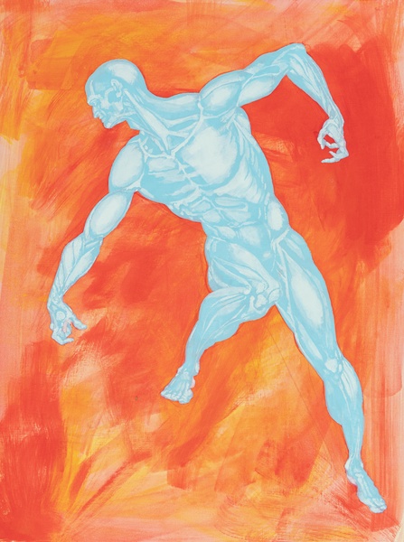 Interpretation of Burne Hogarth; 2019; 40 cm * 30 cm; Oil on linen paper